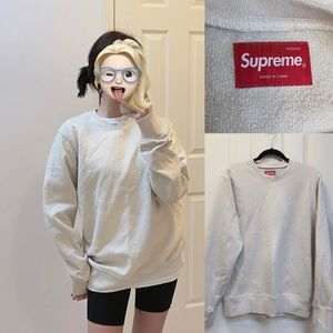 *SOLD* Supreme off-white embroidered crewneck sweatshirt